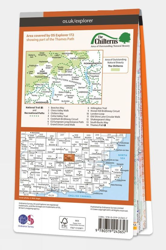  Active Explorer Map 172 Chiltern Hills East
