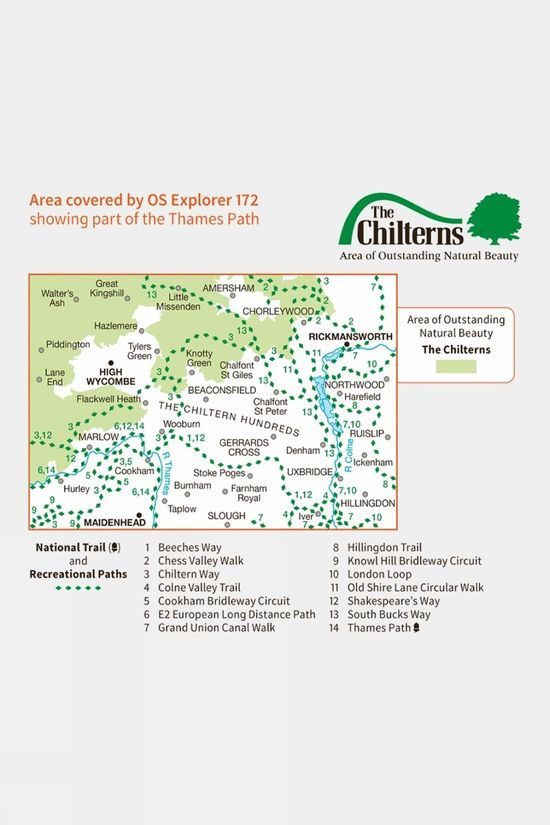  Active Explorer Map 172 Chiltern Hills East