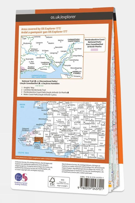  Active Explorer Map 177 Carmarthen And Kidwelly