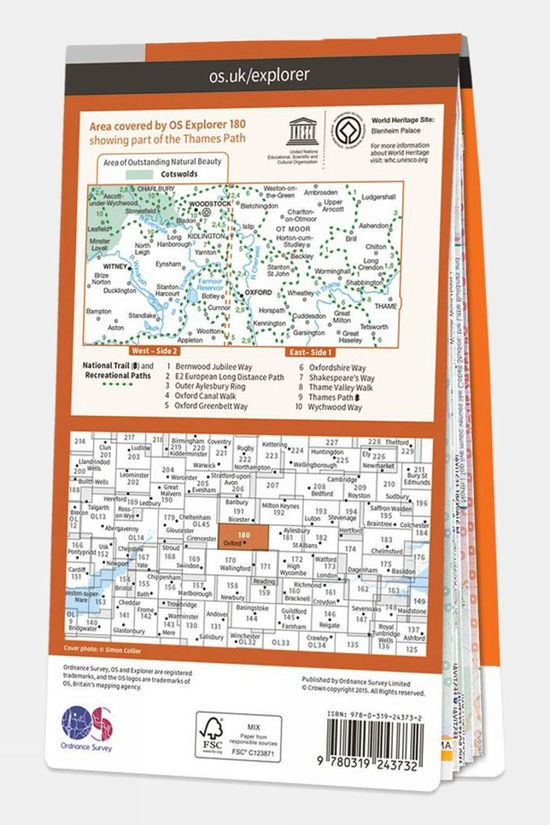  Active Explorer Map 180 Oxford