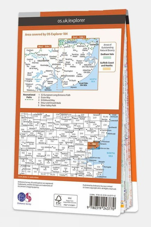 Active Explorer Map 184 Colchester