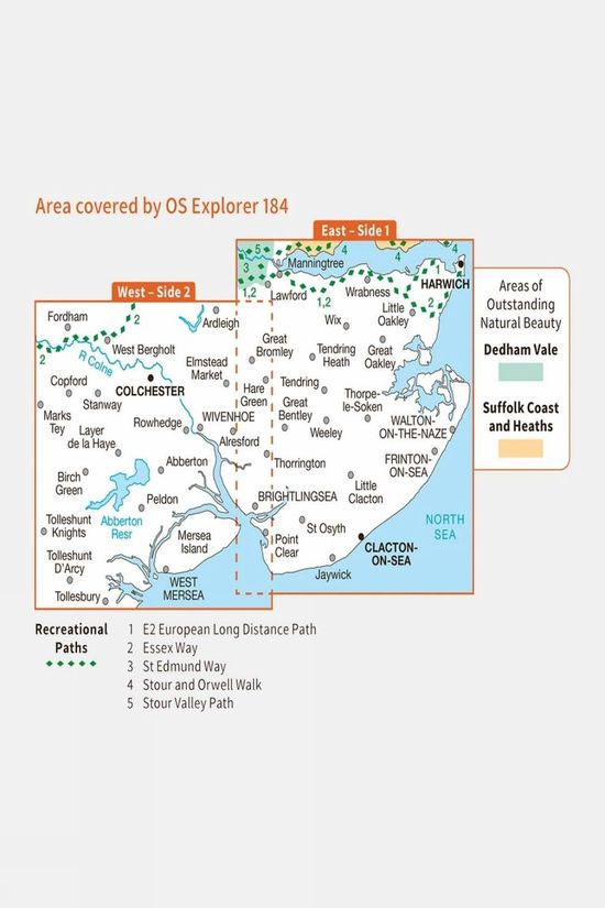  Active Explorer Map 184 Colchester