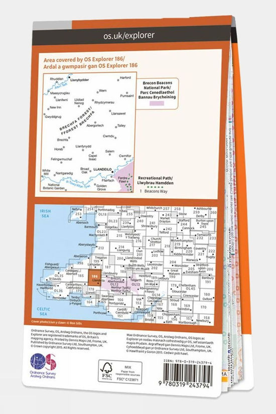 Active Explorer Map 186 Llandeilo And Brechfa Forest
