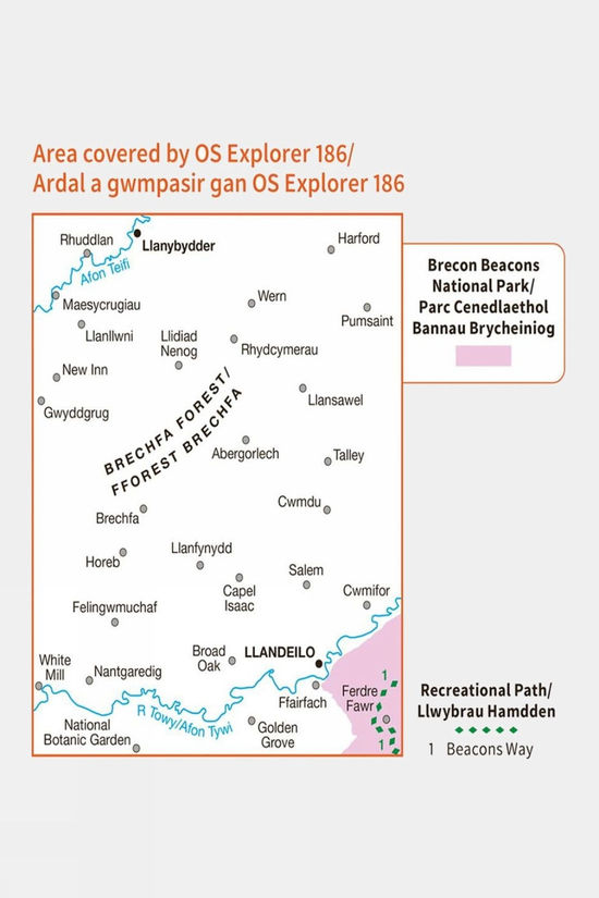  Active Explorer Map 186 Llandeilo And Brechfa Forest
