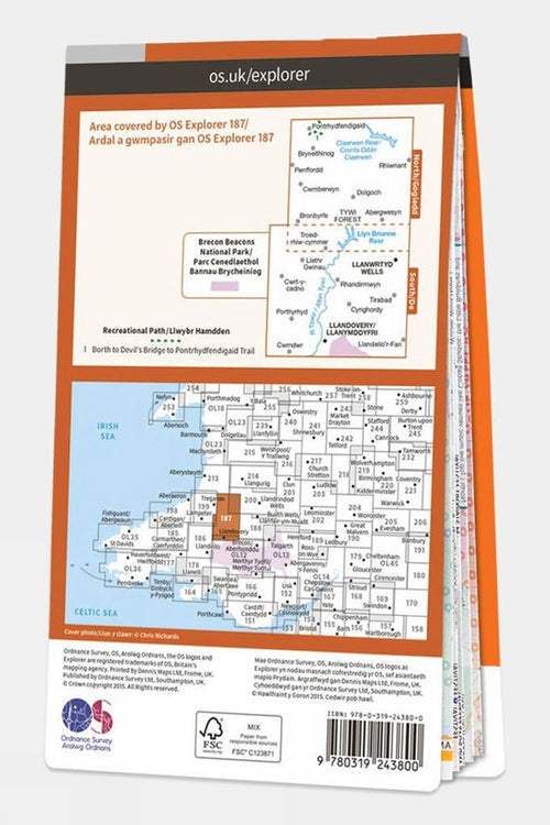 Active Explorer Map 187 Llandovery