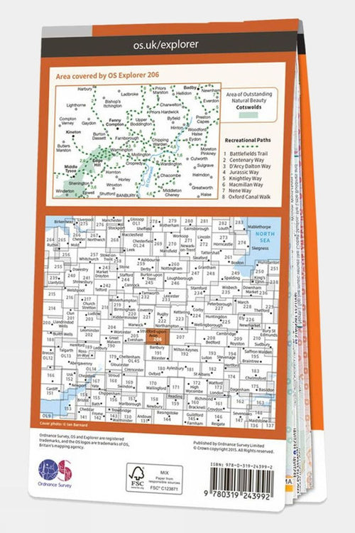  Active Explorer Map 206 Edge Hill And Fenny Compton