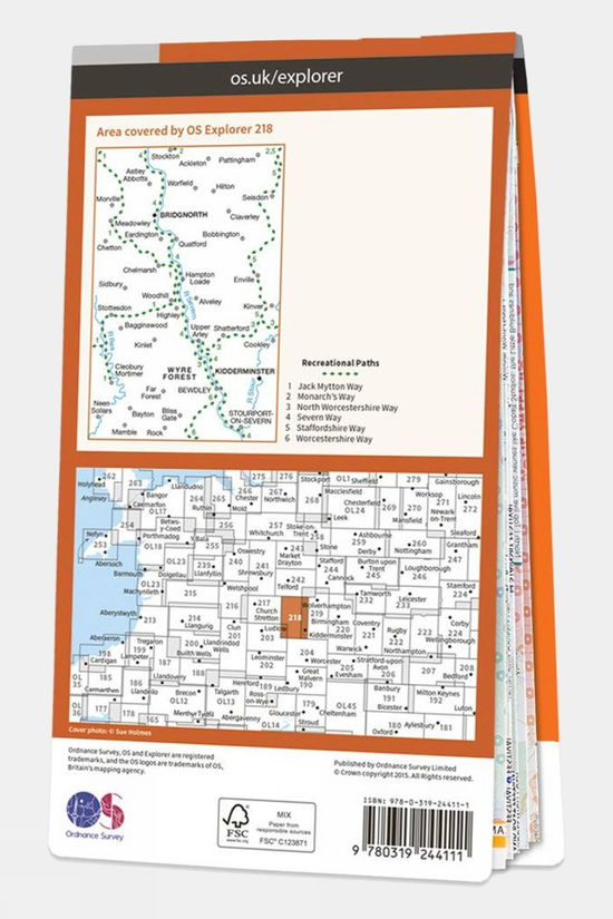  Active Explorer Map 218 Wyre Forest And Kidderminster