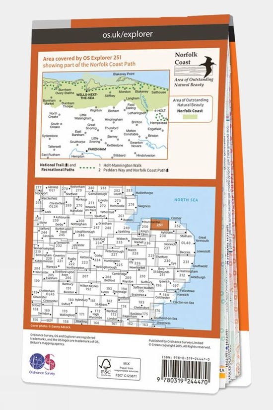  Active Explorer Map 251 Norfolk Coast Central