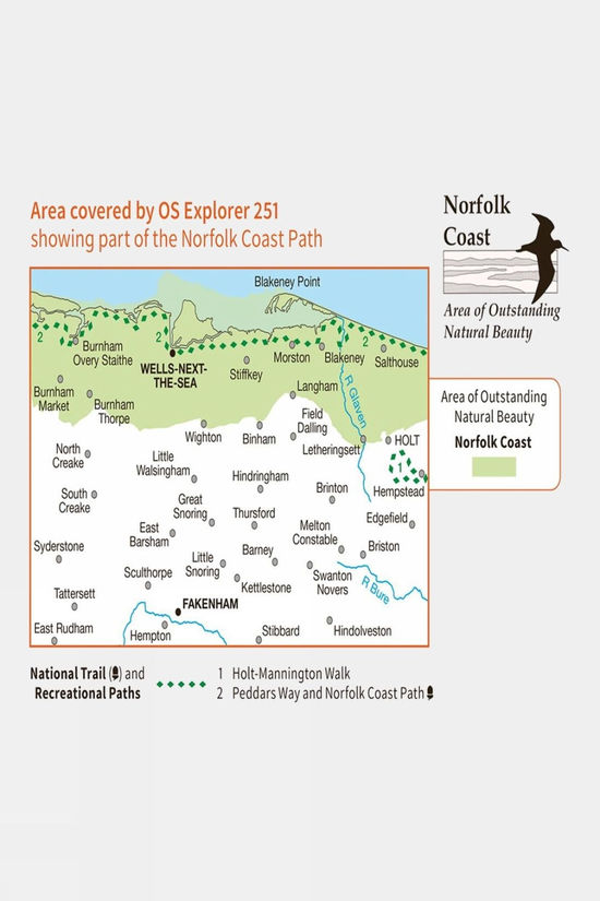  Active Explorer Map 251 Norfolk Coast Central