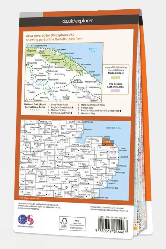  Active Explorer Map 252 Norfolk Coast East