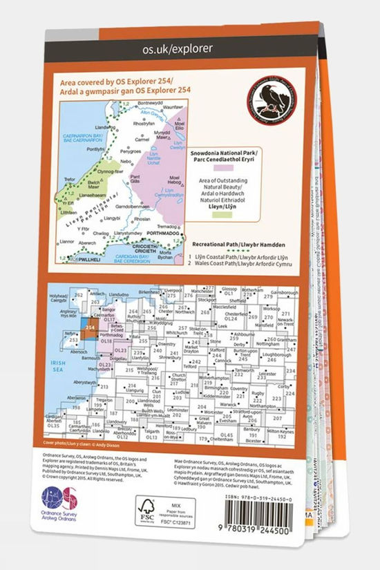  Active Explorer Map 254 Lleyn Peninsula East