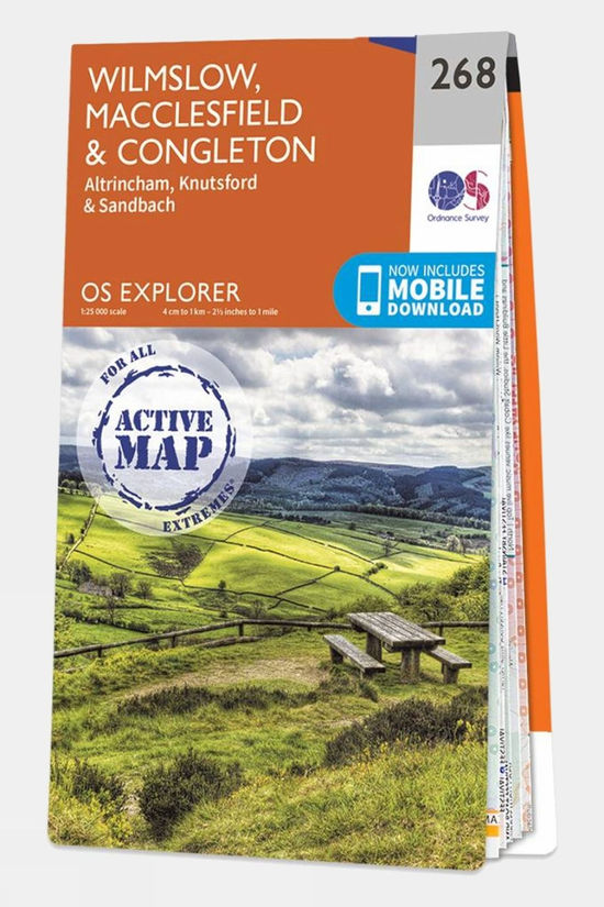  Active Explorer Map 268 Wilmslow, Macclesfield And Congleton