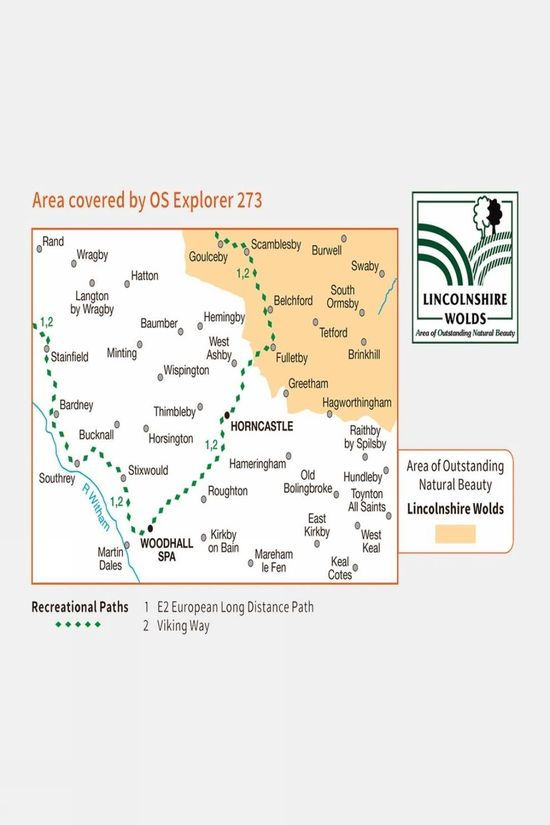  Active Explorer Map 273 Lincolnshire Wolds South