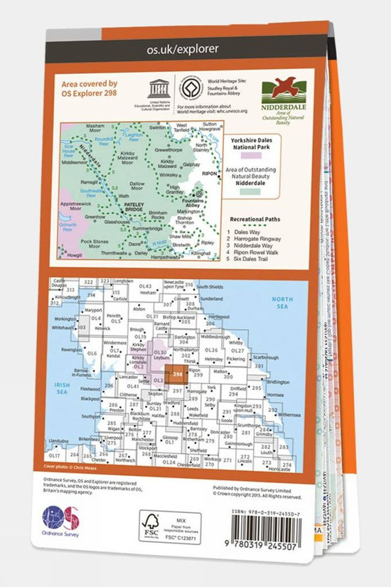  Active Explorer Map 298 Nidderdale