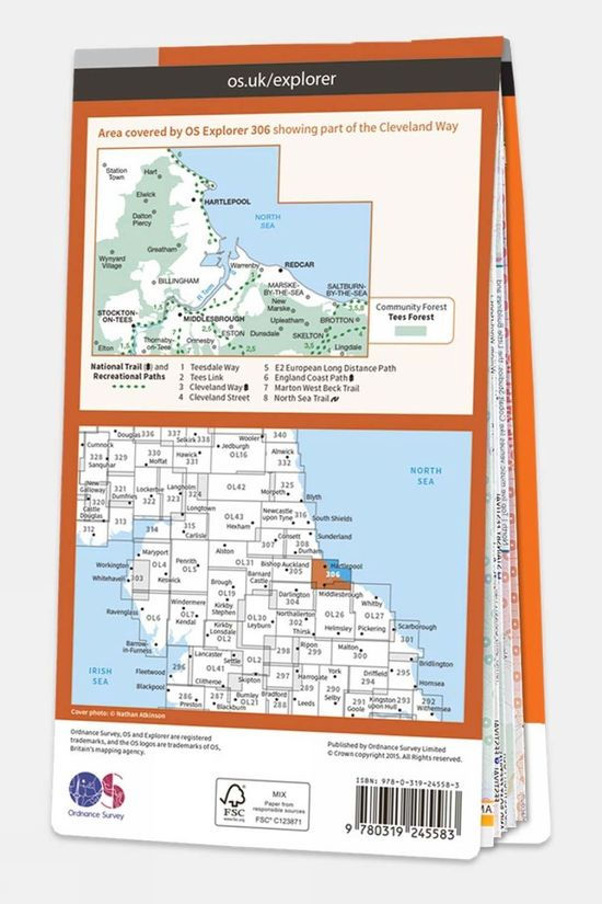 Active Explorer Map 306 Middlesbrough And Hartlepool