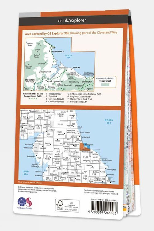  Active Explorer Map 306 Middlesbrough And Hartlepool