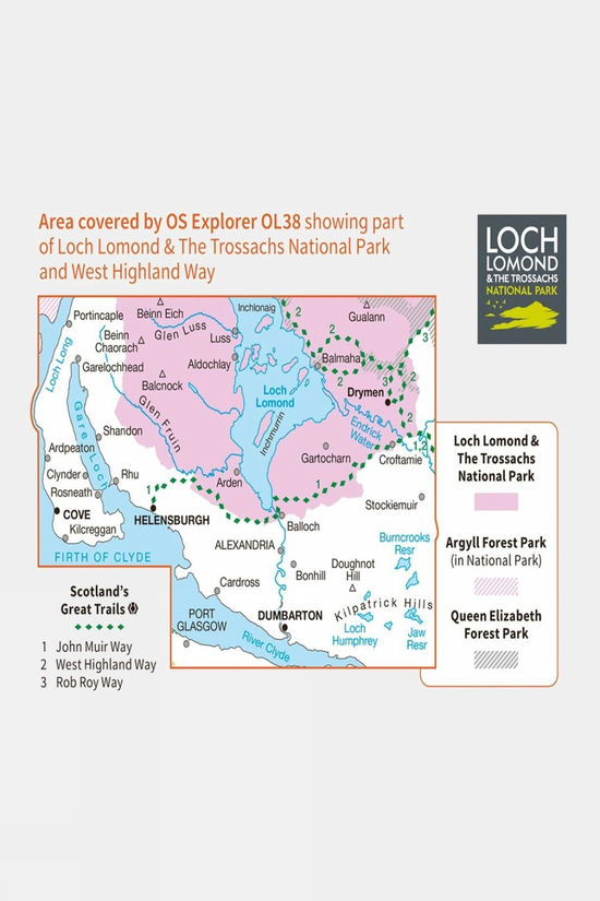 Active Explorer Map OL38 Loch Lomond South