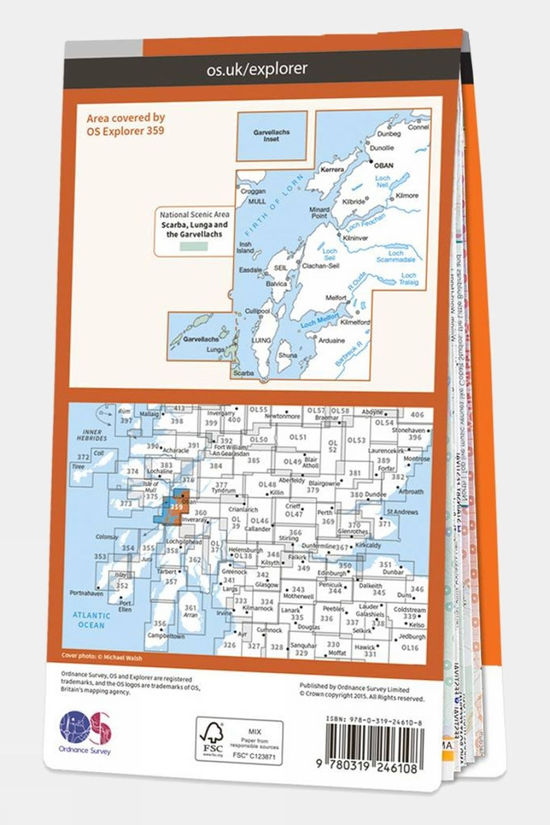  Active Explorer Map 359 Oban, Kerrera And Loch Melfort