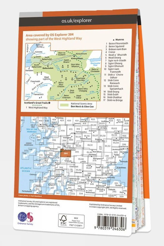  Active Explorer Map 384 Glen Coe And Glen Etive