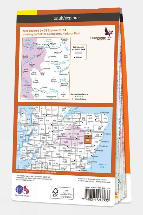  Active Explorer Map OL54 Glen Esk And Glen Tanar