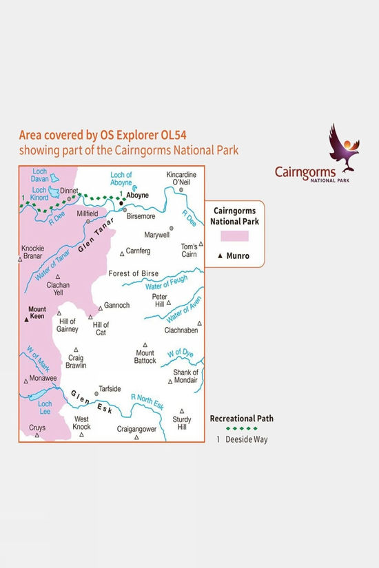  Active Explorer Map OL54 Glen Esk And Glen Tanar