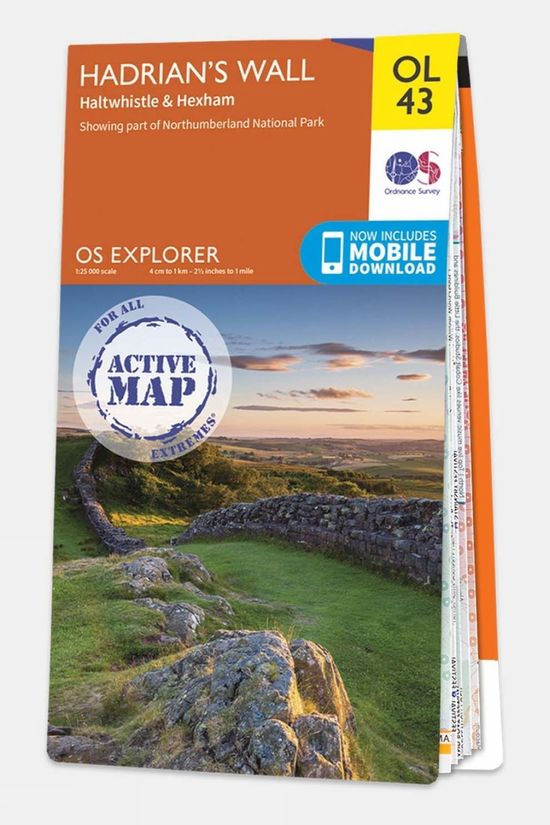  Ordnance Survey Active Explorer Map OL43 Hadrian's Wall