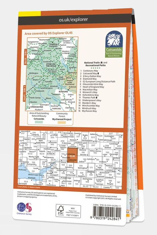  Active Explorer Map OL45 The Cotswolds