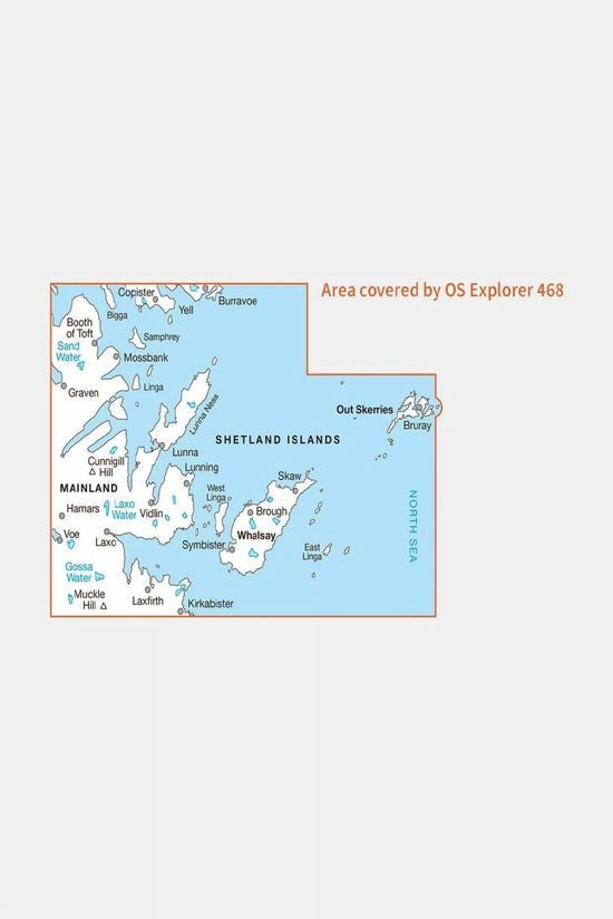  Active Explorer Map 468 Shetland - Mainland North East