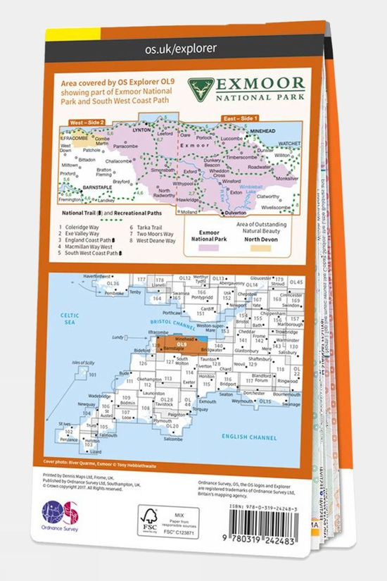  Active Explorer Map OL9 Exmoor