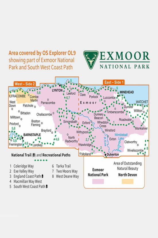  Active Explorer Map OL9 Exmoor