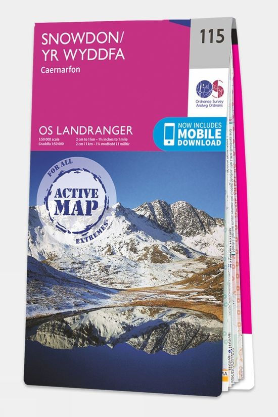  Active Landranger Map 115 Snowdon