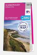  Ordnance Survey Active Landranger Map 101 Scarborough