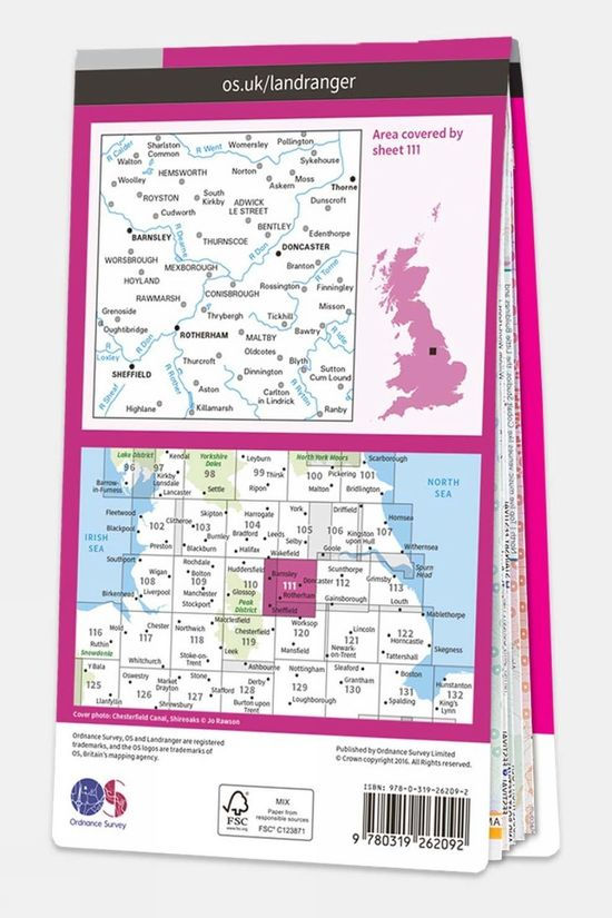  Active Landranger Map 111 Sheffield And Doncaster