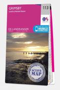  Ordnance Survey Active Landranger Map 113 Grimsby