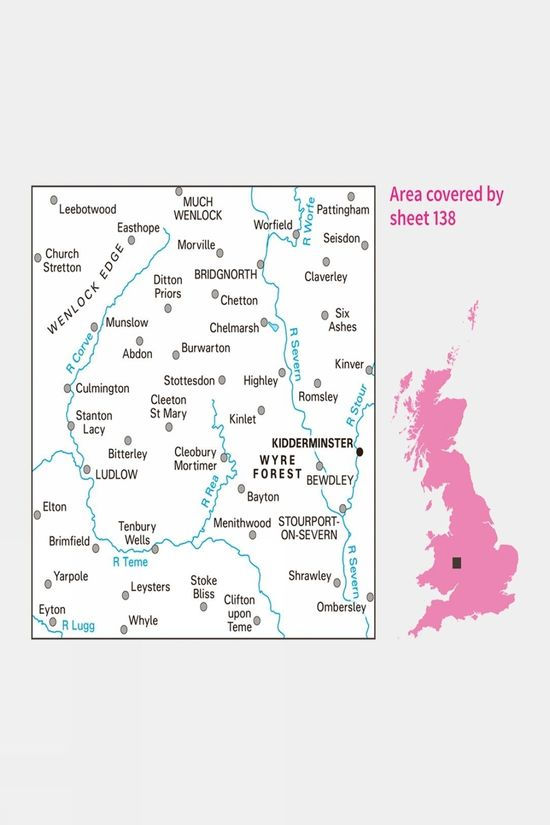  Active Landranger Map 138 Kidderminster And Wyre Forest