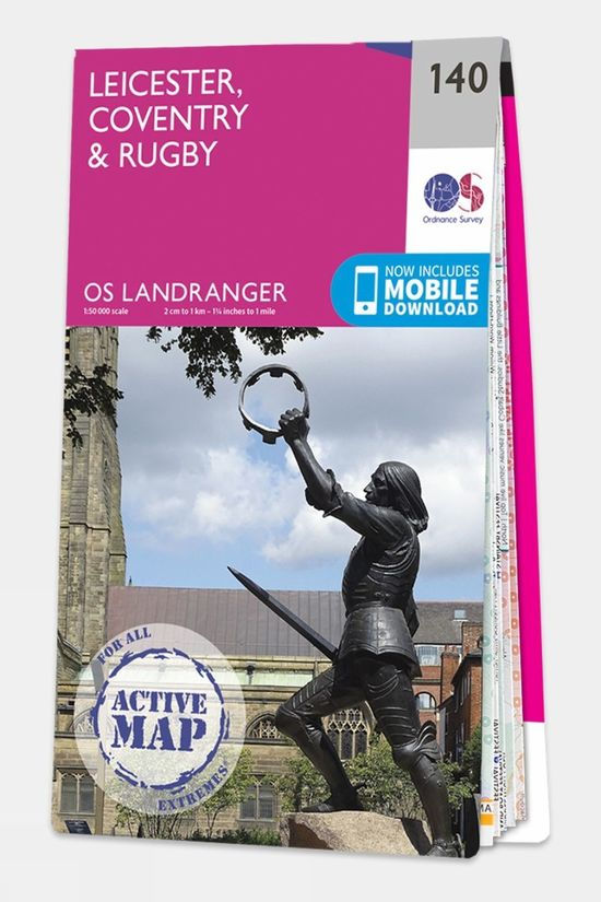  Active Landranger Map 140 Leicester, Coventry And Rugby