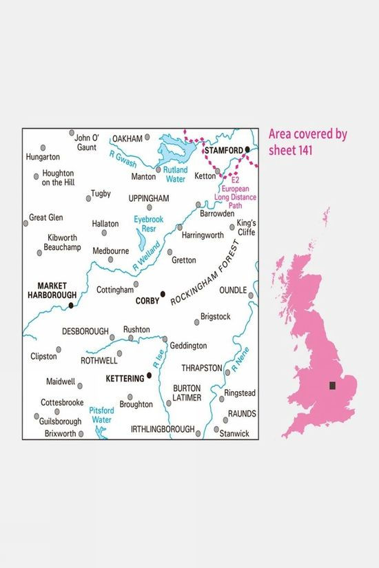  Ordnance Survey Active Landranger Map 141 Kettering And Corby