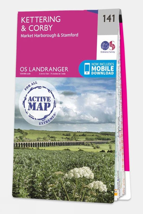  Ordnance Survey Active Landranger Map 141 Kettering And Corby