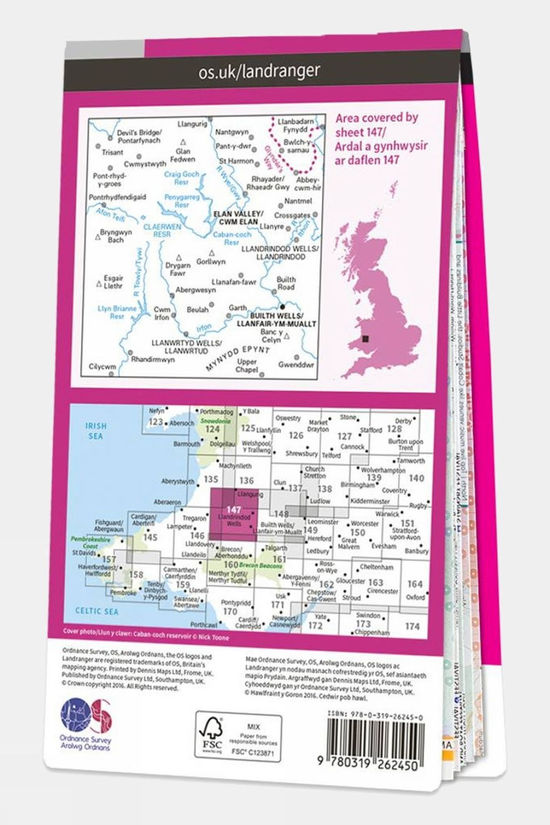  Active Landranger Map 147 Elan Valley And Builth Wells