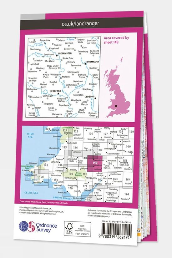  Active Landranger Map 149 Hereford And Leominster