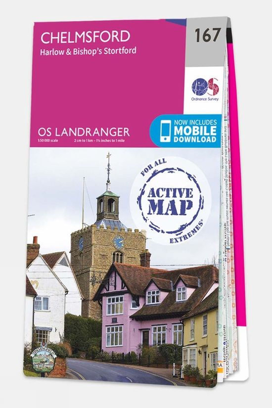  Ordnance Survey Active Landranger Map 167 Chelmsford
