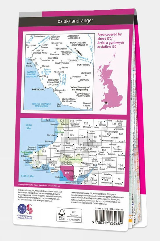  Active Landranger Map 170 Vale Of Glamorgan