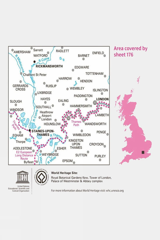  Active Landranger Map 176 London West