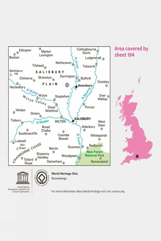  Active Landranger Map 184 Salisbury And The Plain