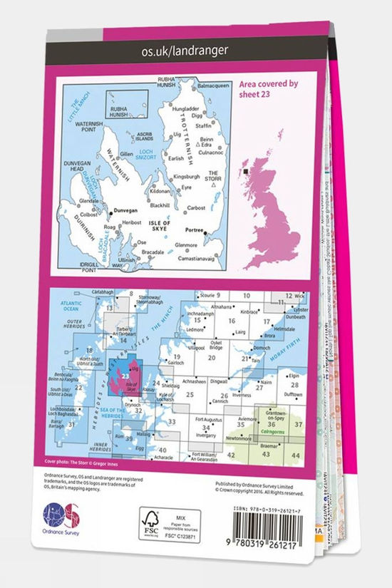  Active Landranger Map 23 North Skye