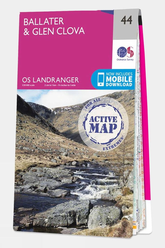 Active Landranger Map 44 Ballater And Glen Clova