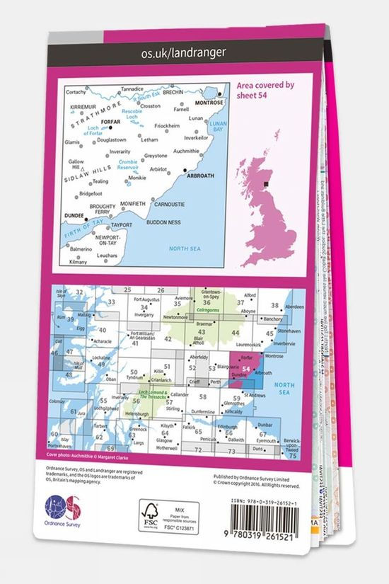  Active Landranger Map 54 Dundee And Montrose