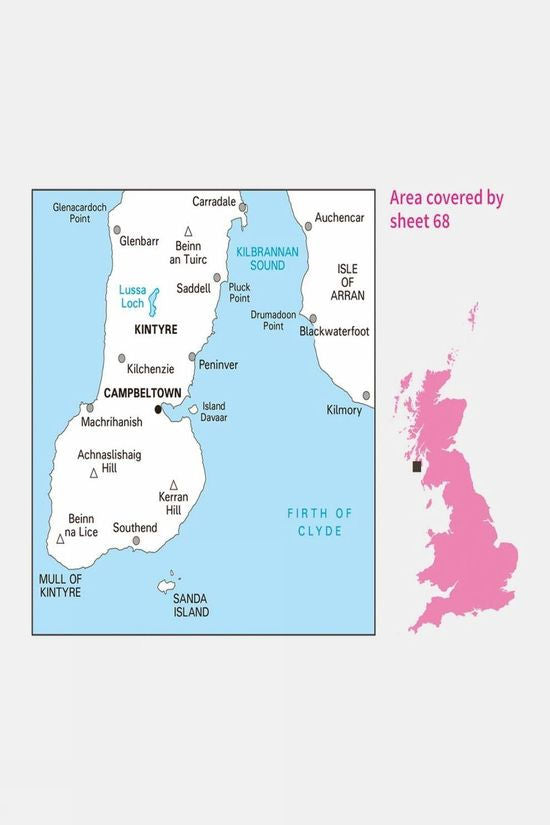  Active Landranger Map 68 South Kintyre And Campbeltown