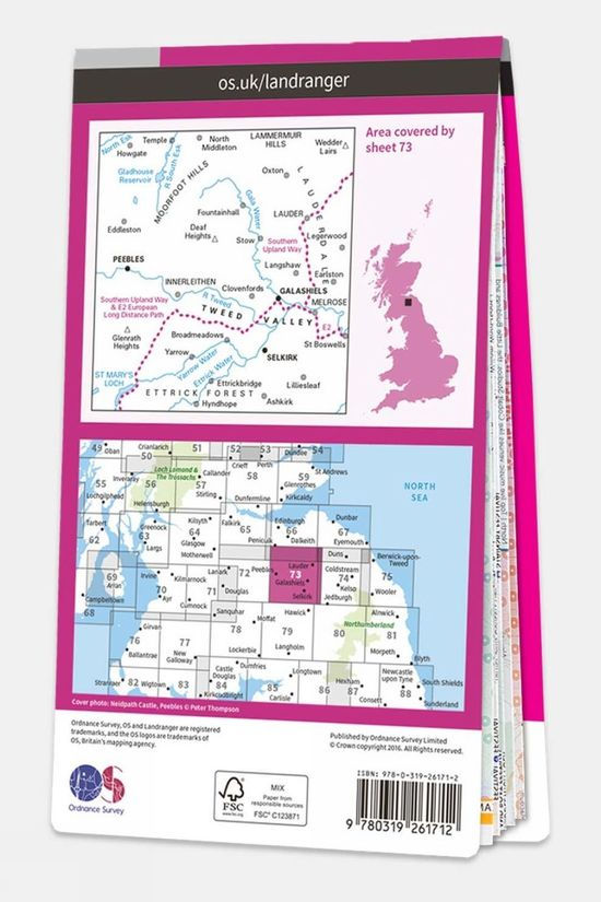  Active Landranger Map 73 Peebles, Galashiels And Selkirk